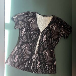 Disturbia fern button up fitted shirt 8